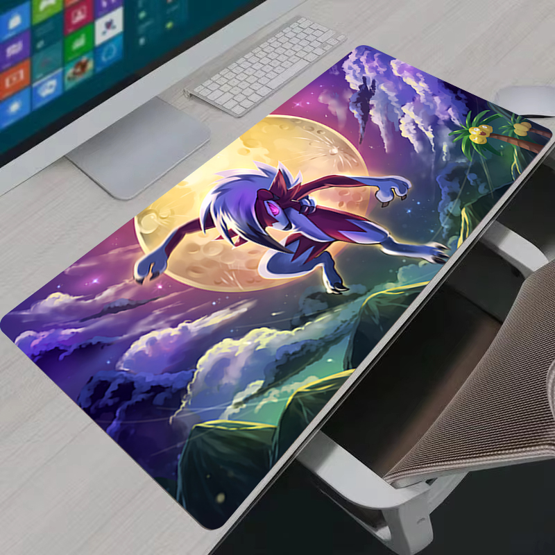 Gaming Keyboard Top - แผ่นรองเมาส์คอมพิวเตอร์สำหรับเล่นเกม P-pokemon Lycanroc MousePad Stitch Edge