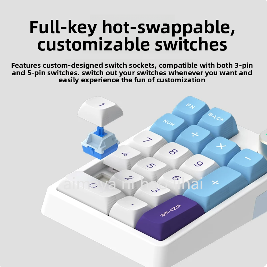 Gaming Keyboard Wireless - คีย์บอร์ด Kzzi K20 Mini แบบสามโหมด บลูทูธไร้สาย