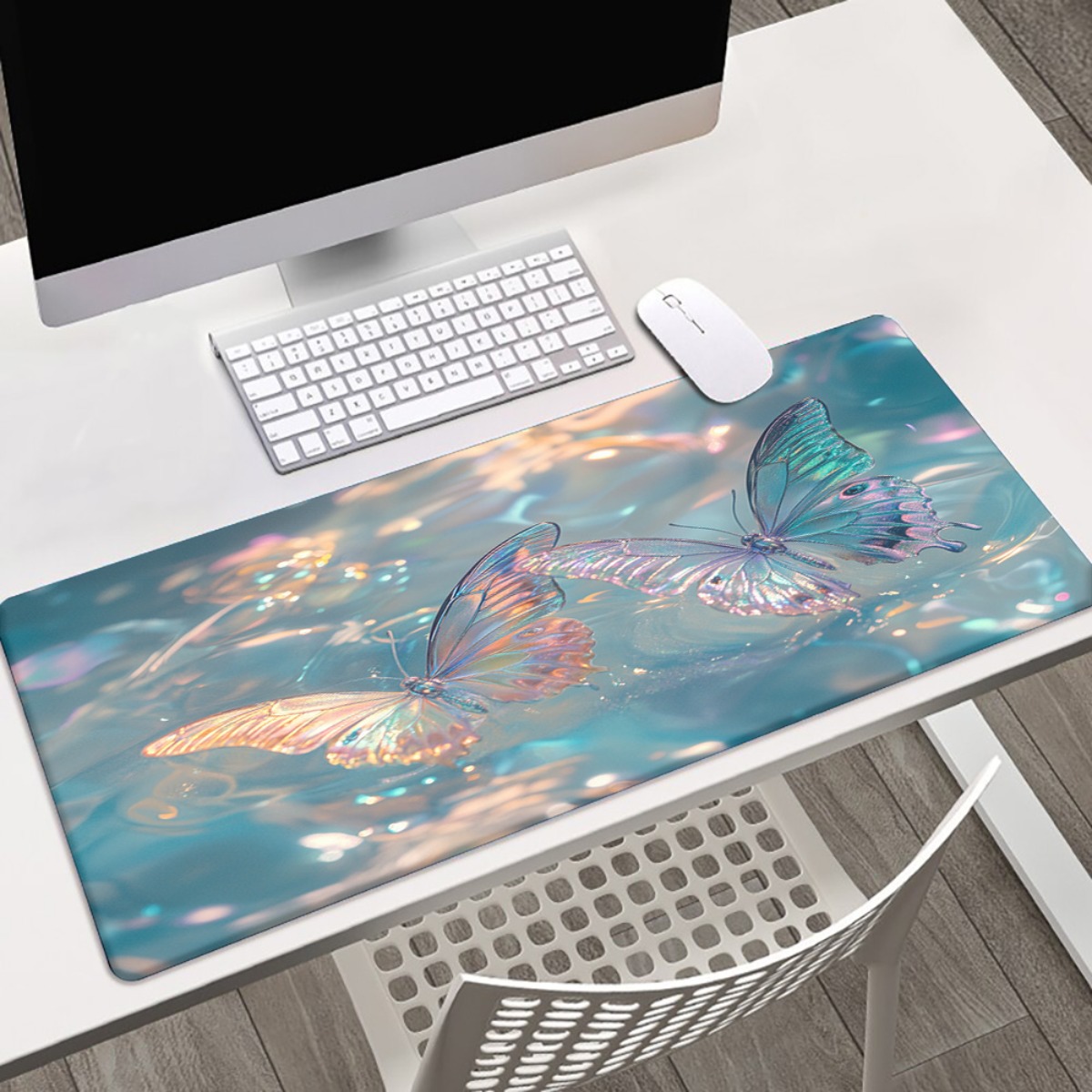 Gaming Keyboard Brand - แผ่นรองเมาส์ลายผีเสื้อแบรนด์ Iron Art กันน้ำ แผ่นรองเล่นเกมกันลื่น ยางกันลื่น