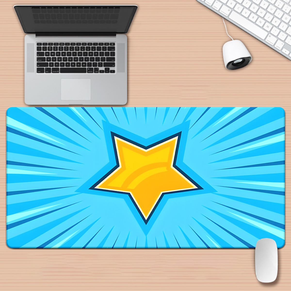 Gaming Keyboard Brand - แผ่นรองเมาส์ Brand Star Burst Iron Art