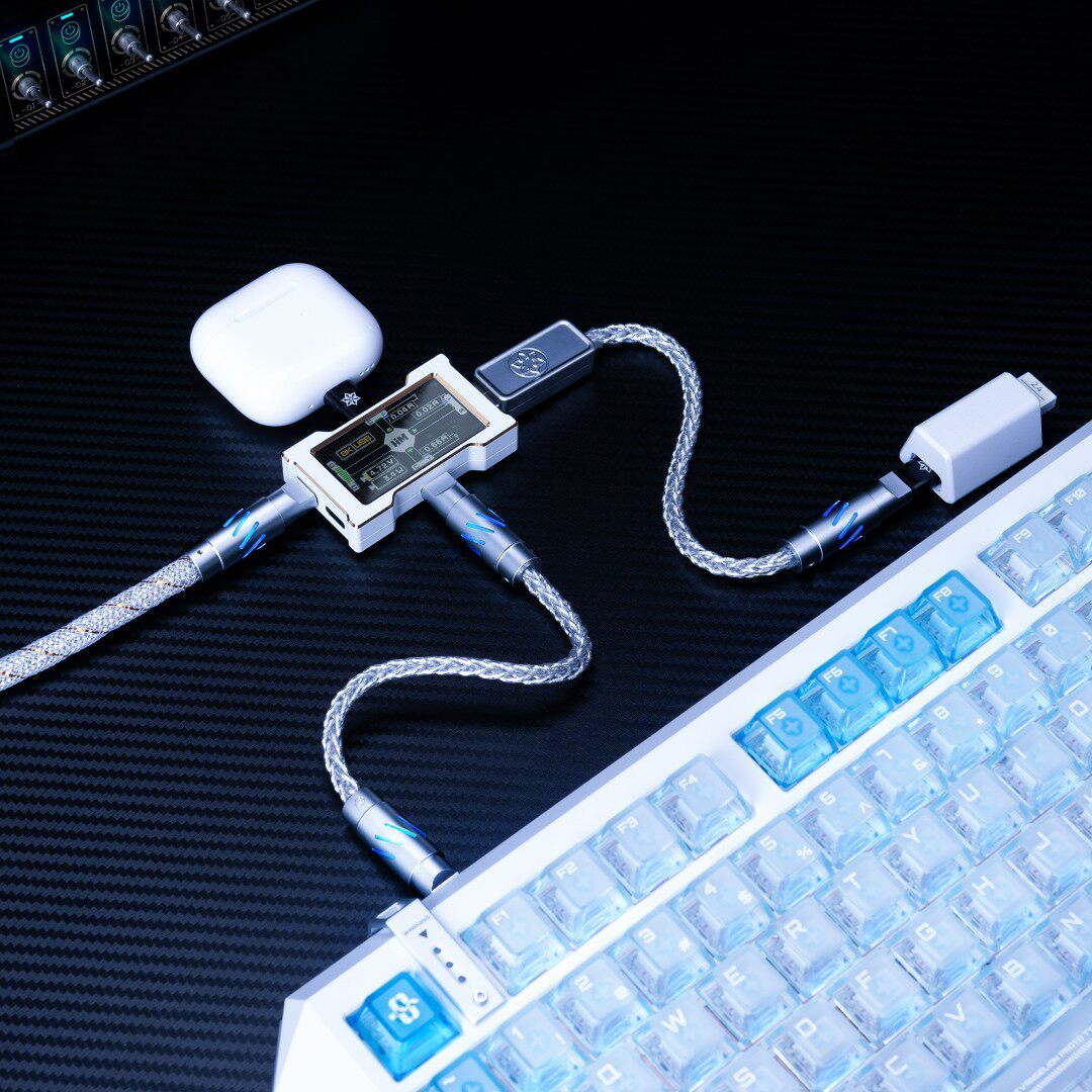 Gaming Keyboard Brand - กล่องของขวัญอีสปอร์ตแบบร่วมแบรนด์ HMHub รุ่นพิเศษ, ชุดคีย์บอร์ดความหน่วงต่ำและสายดาต้าแบบ Aviator Plug,