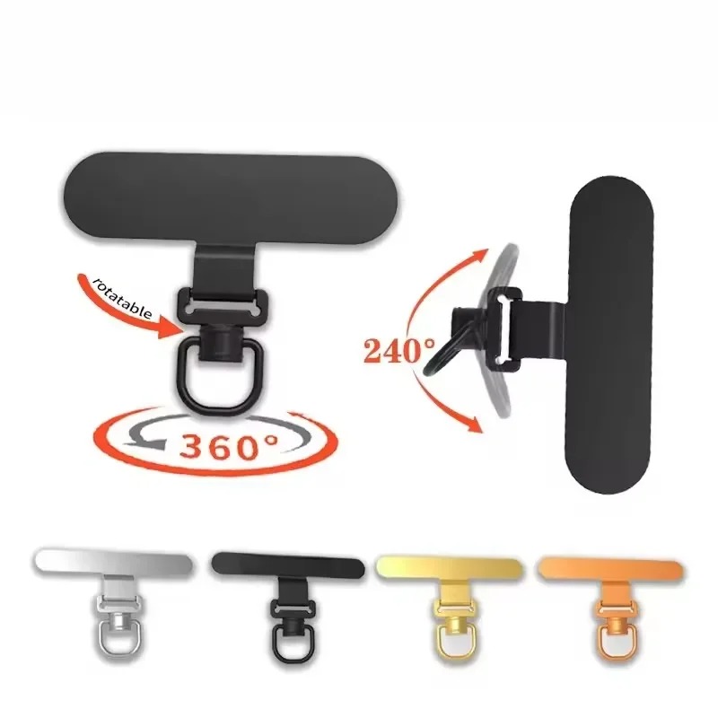 Gasket Mount Kit - คลิปหนีบสายคล้องโทรศัพท์แบบหมุนได้ 360 องศา ทำจากโลหะสแตนเลส พร้อมแผ่นยึดอเนกประสงค์ ป้องกันการสูญหาย