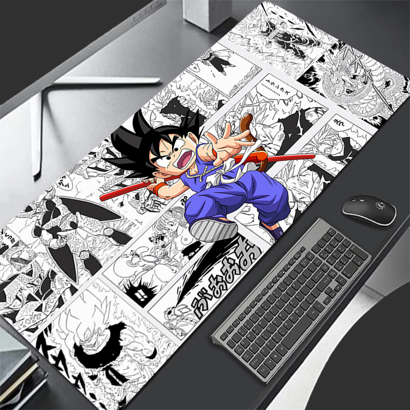 Gaming Keyboard Affordable - แผ่นรองเมาส์คอมพิวเตอร์ลายโกคู แผ่นรองคีย์บอร์ดลายดราก้อนบอล แผ่นรองเมาส์เท่ๆ สำหรับเกมเมอร์ แผ่นรองเมาส์นุ่มสำหรับสำนักงาน พีซี