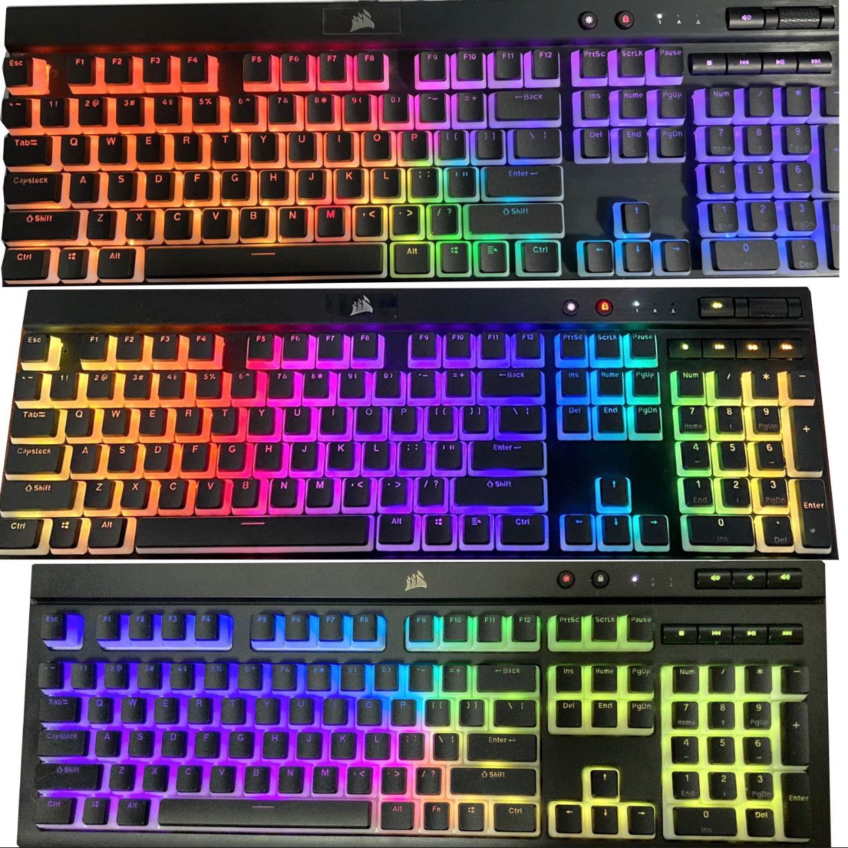 Gaming Keyboard Corsair - โปร่งแสง Corsair พุดดิ้ง Keycaps PBT Key