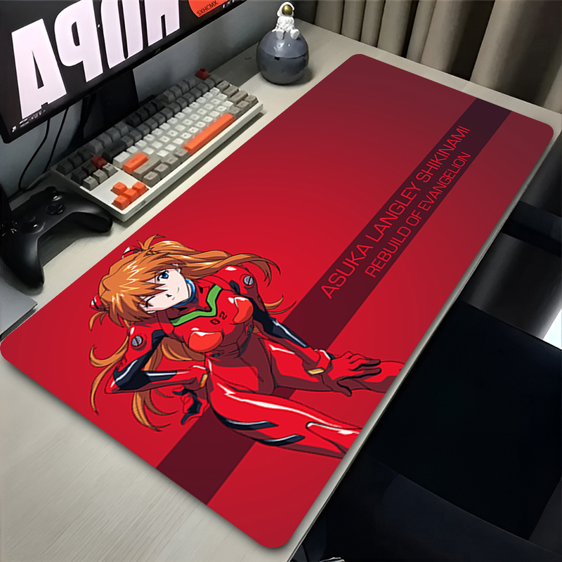 Gaming Keyboard High Ground - แผ่นรองเมาส์ขนาดใหญ่แผ่นรองเมาส์สำหรับเล่นเกม XXL คีย์บอร์ดเกมเมอร์แผ่นรองเม้าส์แล็ปท็อปแผ่นรองโต๊ะอะนิเมะสาวอาสึกะ อี-อีวานเกลียนส์แผ่นรองเม้าส์