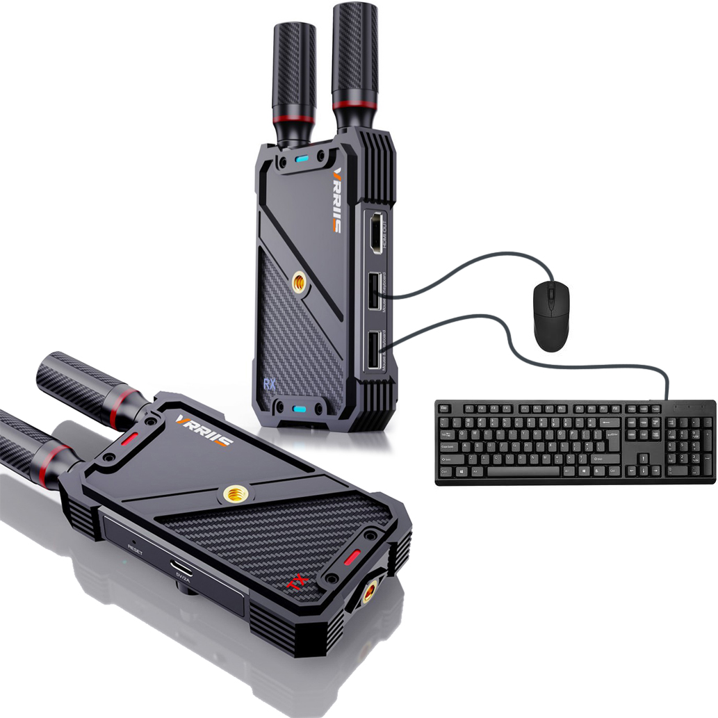 Gaming Keyboard Wireless - VRRIIS WL082K ชุดส่งสัญญาณภาพและเสียง HDMI KVM ไร้สาย