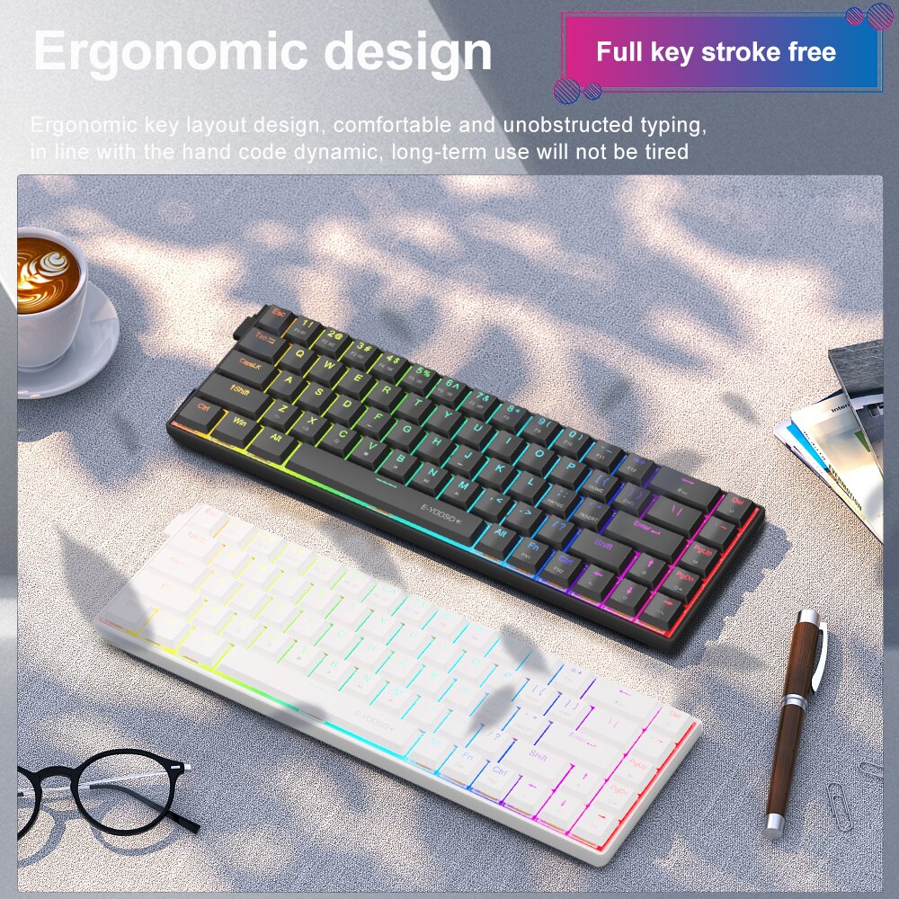 E-YOOSO A68 RGB Mini Slim USB  - Gaming Keyboard Bundle บทวิจารณ์และราคา