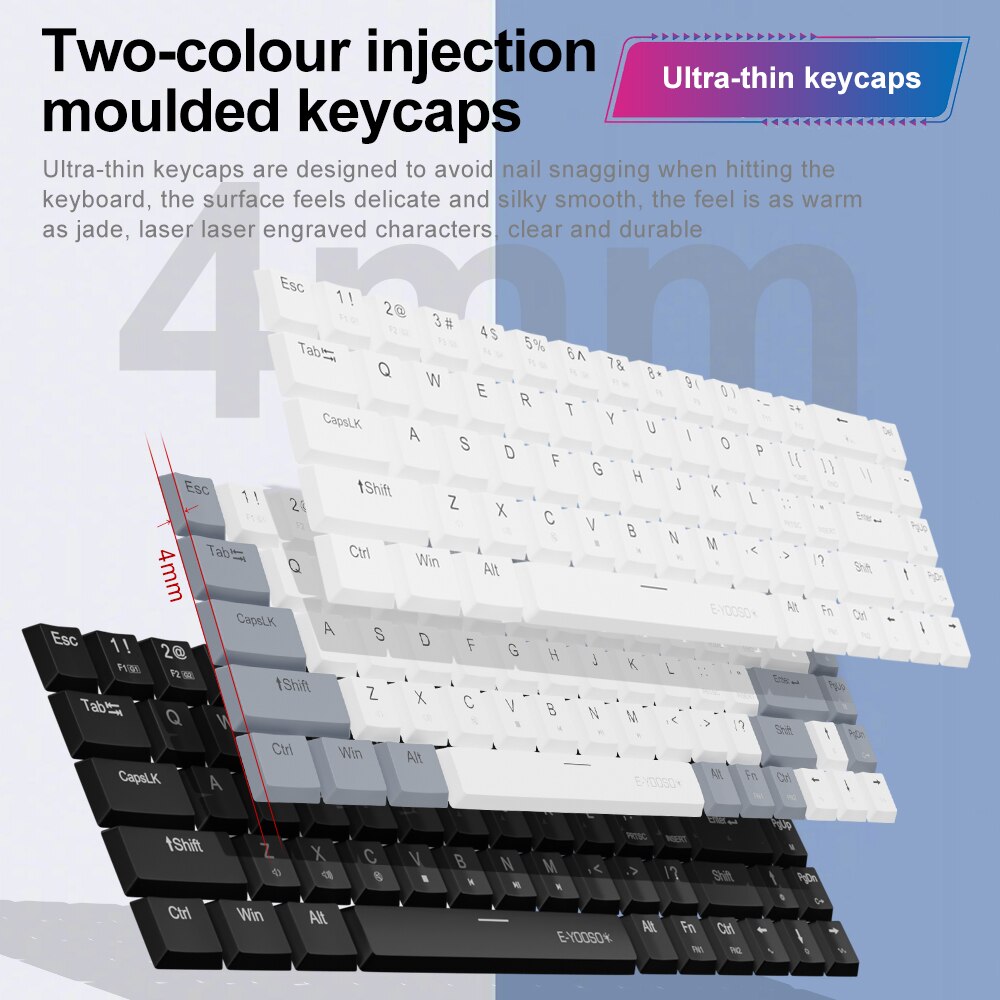 E-YOOSO A68 RGB Mini Slim USB  - Gaming Keyboard Bundle บทวิจารณ์และราคา