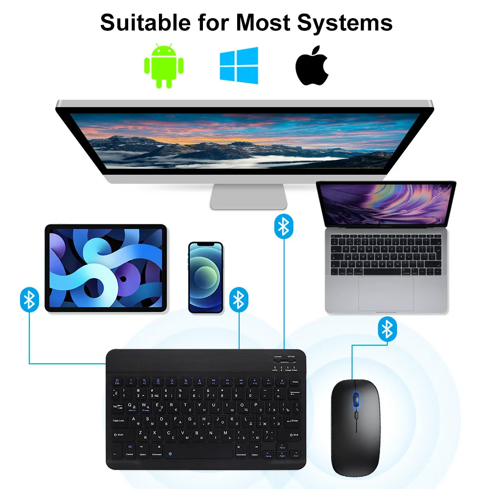 ใหม่ 2025 บลูทูธคีย์บอร์ดไร้สา - Gaming Keyboard Mouse Wireless บทวิจารณ์และราคา