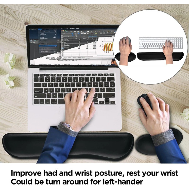 ที่รองข้อมือคีย์บอร์ดตามหลักสร - Gaming Keyboard And Mouse Set บทวิจารณ์และราคา