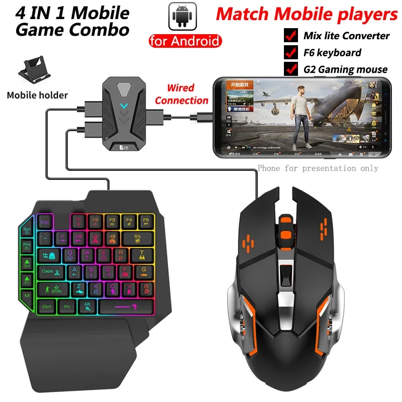 มีสินค้าในสต็อก คอนโทรลเลอร์ M - Gaming Keyboard And Mouse Mobile บทวิจารณ์และราคา