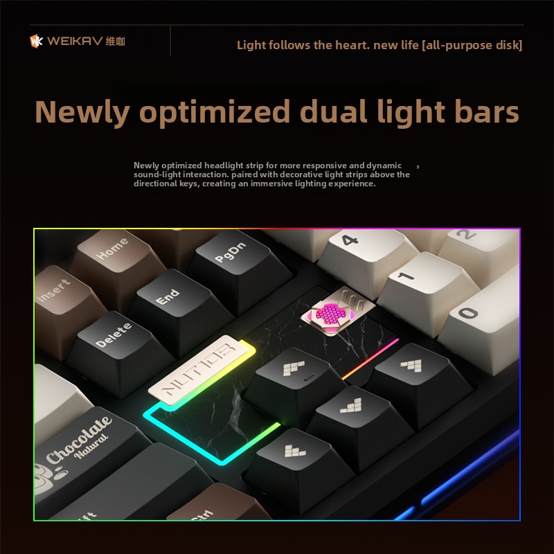 คีย์บอร์ดกลไก WEIKAV NUT108 โค - Gaming Keyboard Wireless บทวิจารณ์และราคา