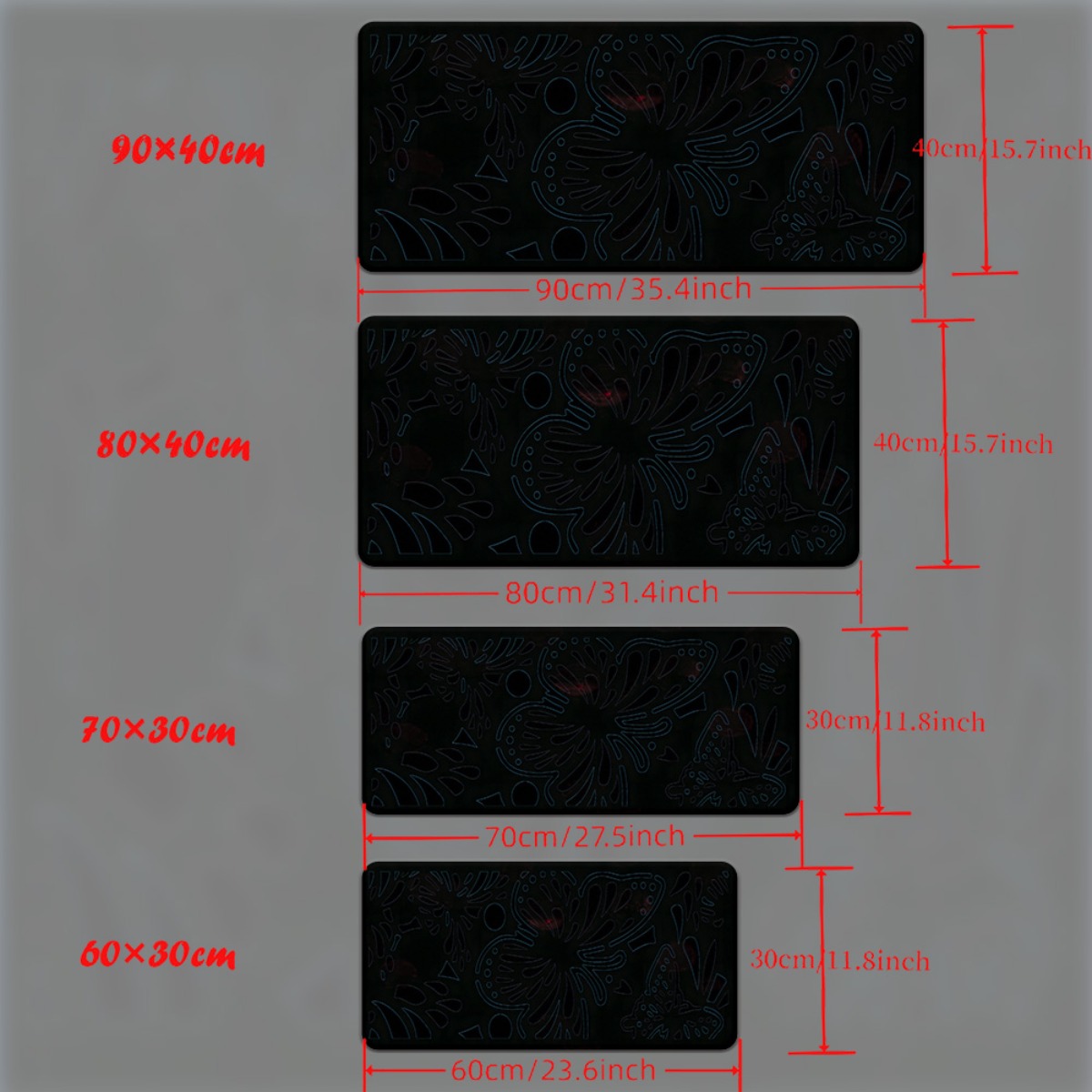 แผ่นรองเมาส์ลายดอกไม้สีดำ ขนาด - Gaming Keyboard Brand บทวิจารณ์และราคา