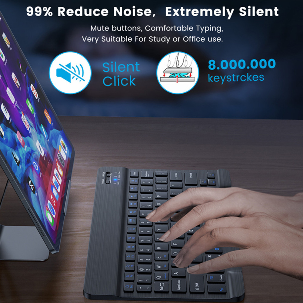 10 นิ้วคีย์บอร์ดไร้สายบลูทูธมิ - Gaming Keyboard Wireless บทวิจารณ์และราคา