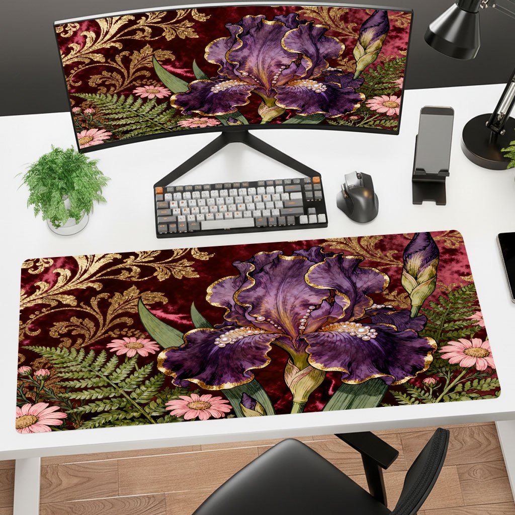 แผ่นรองเมาส์ลายดอกไม้สีม่วง แบ - Gaming Keyboard Brand บทวิจารณ์และราคา