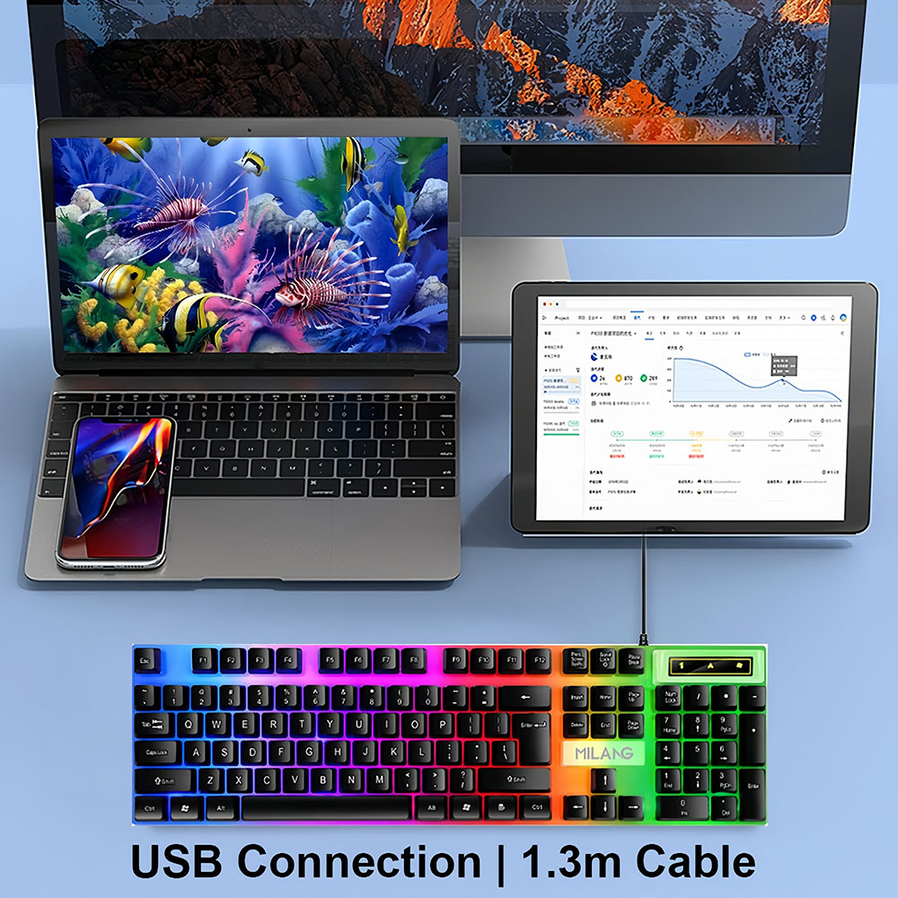 KEBIDUMEI คีย์บอร์ดแบบมีสาย US - Gaming Keyboard And Mouse Set บทวิจารณ์และราคา