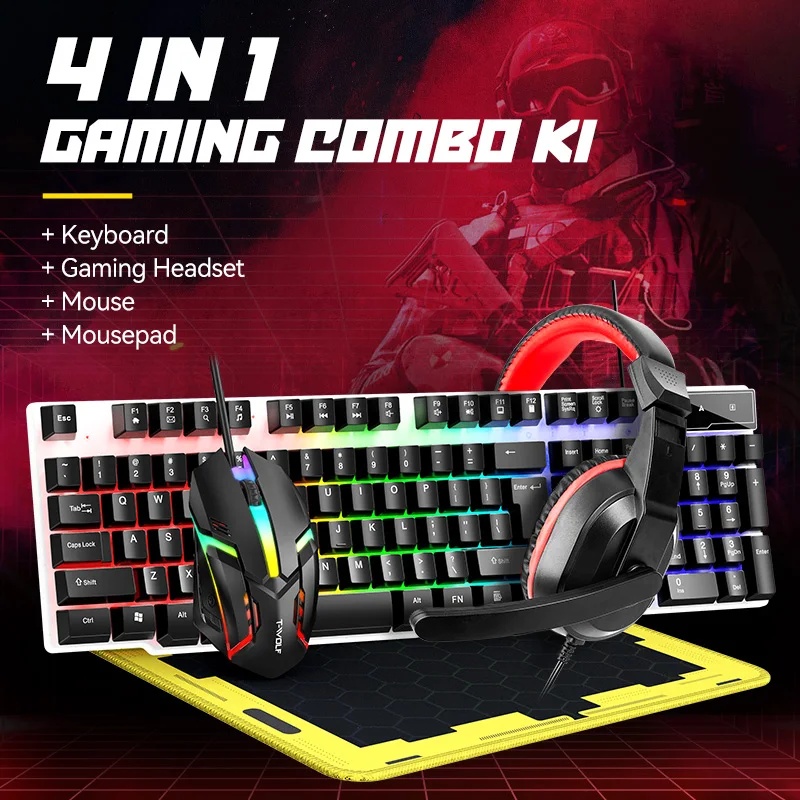 ชุดคีย์บอร์ดและเมาส์ USB ใหม่ส - Gaming Keyboard And Mouse Set บทวิจารณ์และราคา