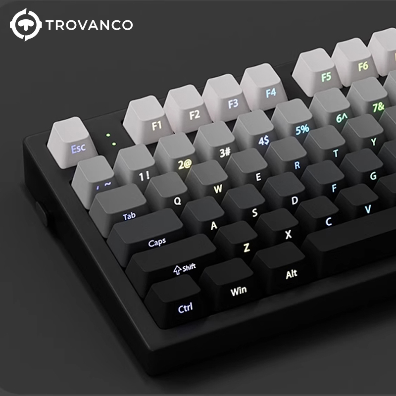 คีย์แคปแบบไล่เฉดสี 130 ชิ้น พิ - Gaming Keyboard Typewriter บทวิจารณ์และราคา
