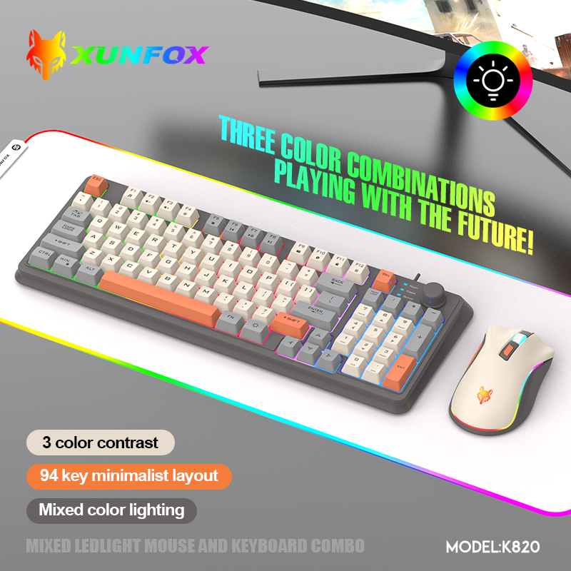 K820 USB เกมคีย์บอร์ดเมาส์ชุด  - Gaming Keyboard Mouse Wireless บทวิจารณ์และราคา