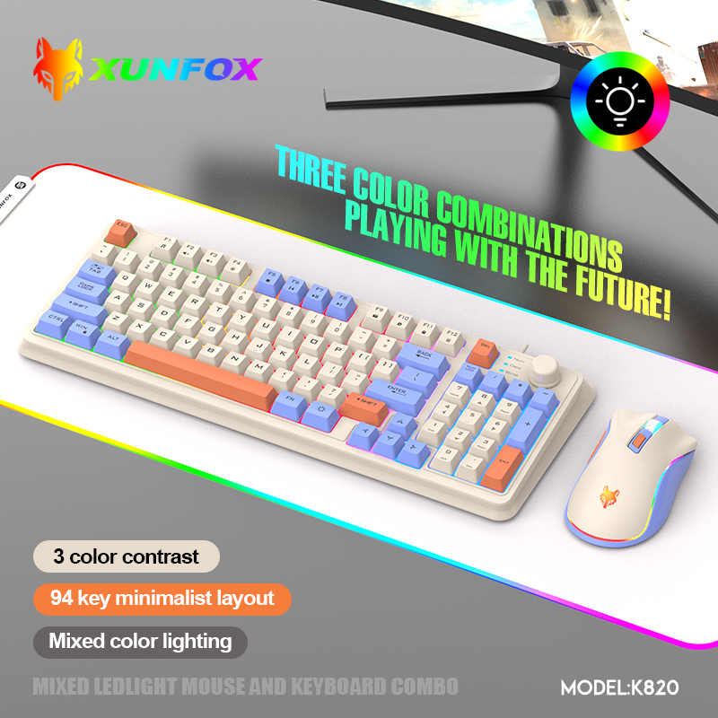 K820 USB เกมคีย์บอร์ดเมาส์ชุด  - Gaming Keyboard Mouse Wireless บทวิจารณ์และราคา