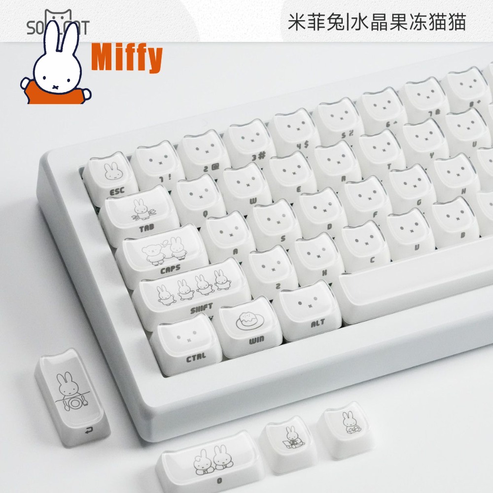 คีย์แคป Miffy น่ารัก ลายกระต่า - Gaming Keyboard Typewriter บทวิจารณ์และราคา