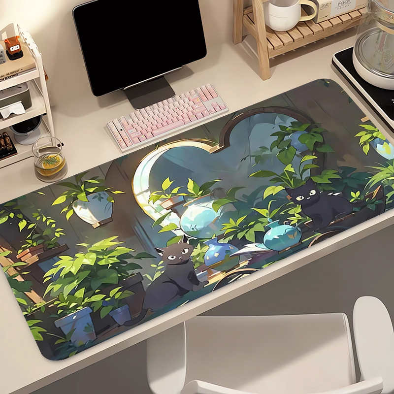 แผ่นรองเมาส์ซิลิโคนลายแมวดำน่า - Gaming Keyboard Nearby บทวิจารณ์และราคา