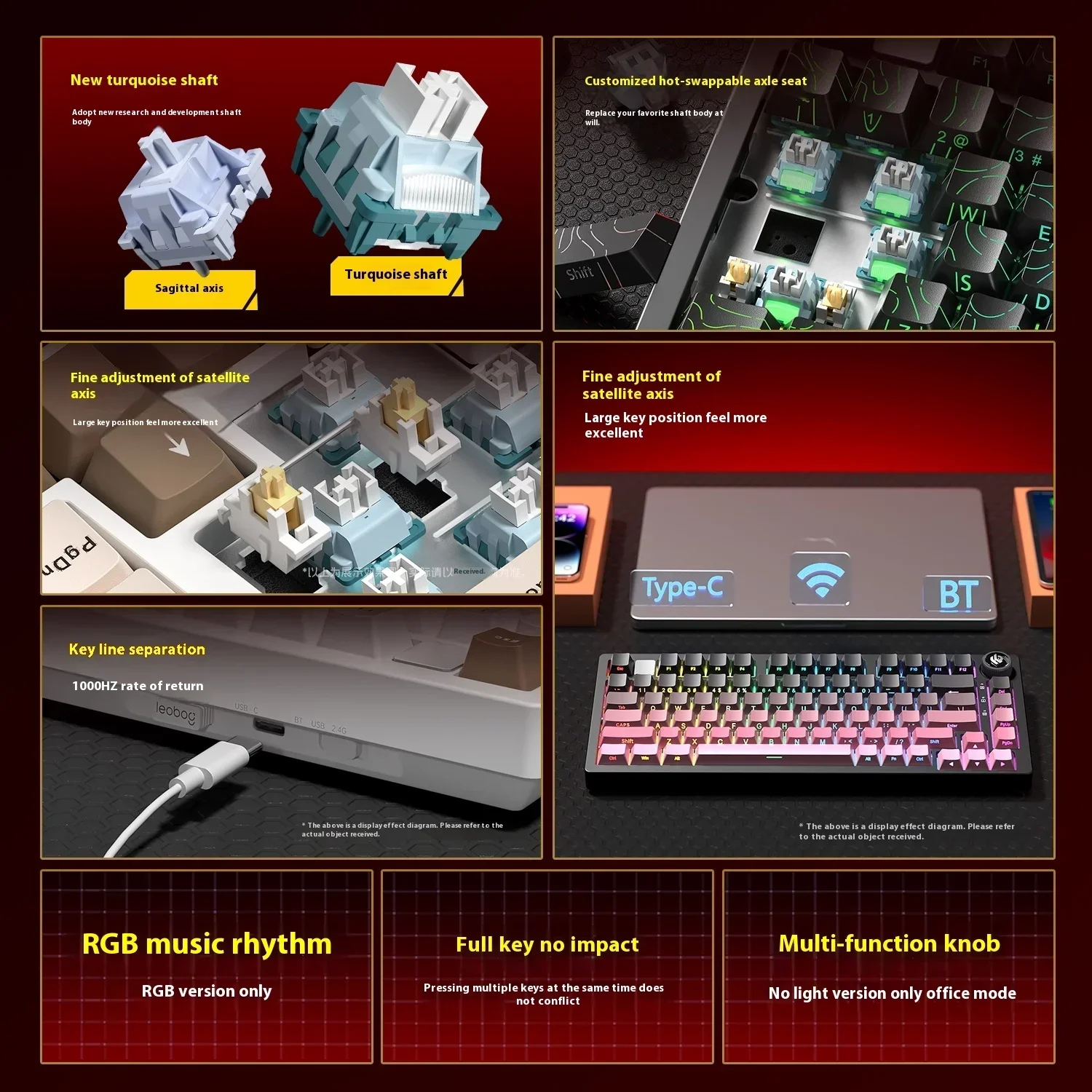 Leobog Hi75C Hi75 Hi75C Pro อล - Gaming Keyboard Bundle บทวิจารณ์และราคา