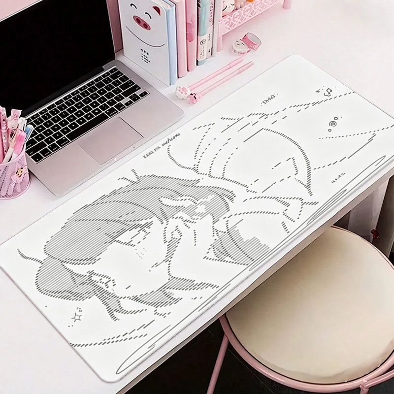 แผ่นรองเมาส์หนังลายการ์ตูนอนิเ - Gaming Keyboard Nearby บทวิจารณ์และราคา