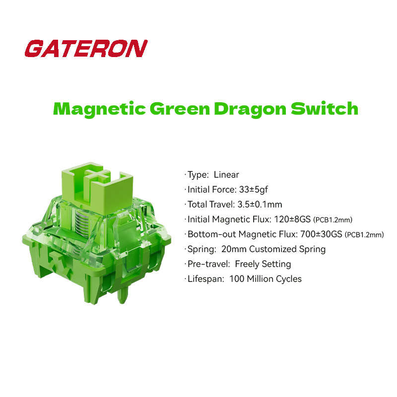 สวิตช์ GATERON Magnetic Green  - Gaming Keyboard Magnetic Switches บทวิจารณ์และราคา